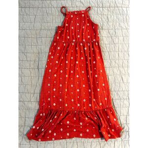 Old Navy Girl's Maxi Dress with Braided Adjustable Straps & Ruffle Hem Size XS